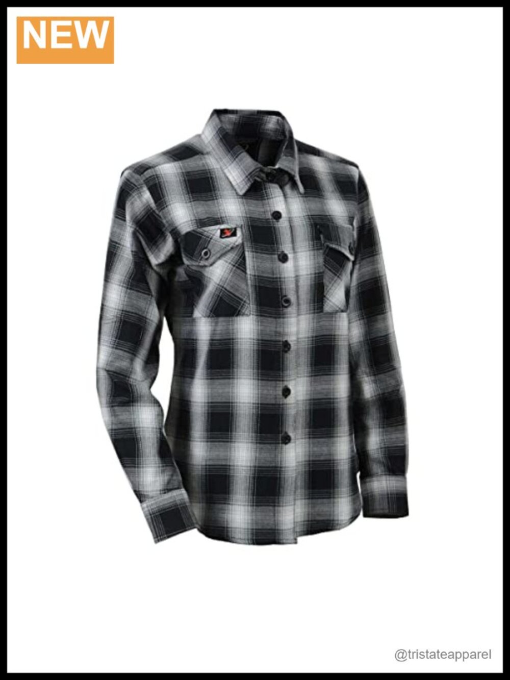 Women's Cotton Flannel Shirt - Long Sleeve Button Down